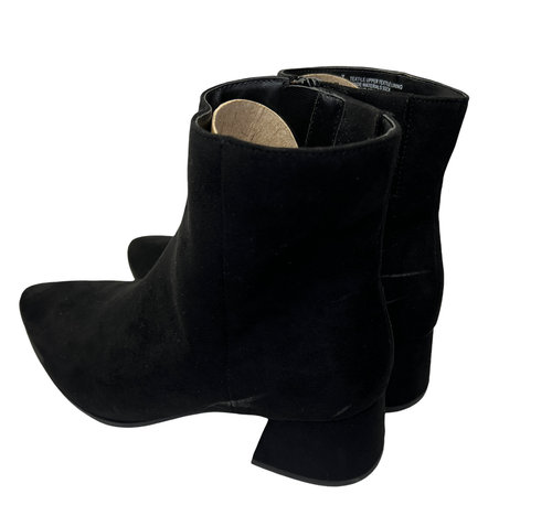 target black suede booties