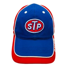 STP Oil Racing Vintage Nascar Blue Red Cap Hat Strapback Embroidered Adjustable