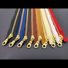 YKK NO 5# Brass Zip Zipper Closed End Metal Heavyweight Jacket Puller 50cm DIY