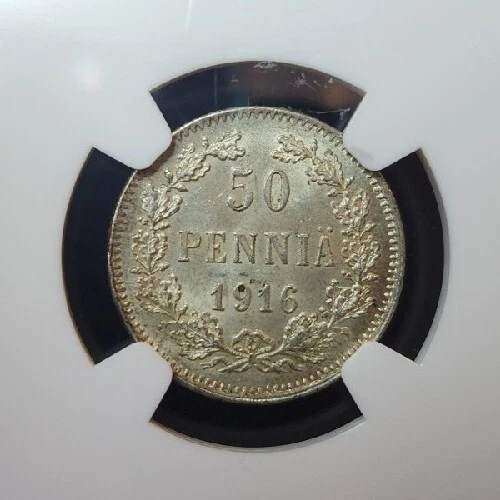 1916-S Finland 50P Pennia Silver Coin NGC MS63 | eBay