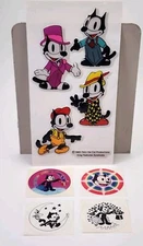 Vtg Felix The Cat Puffy Stickers 1983, Lisa Frank, FTCP Rare Sticker Lot  8 New