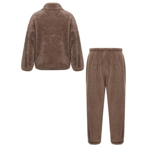 Unisex Kids Outfits Boys Sleepwear Nightwear Set Flannel Elastic Waistband Warm - Picture 42 of 52