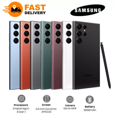 Brand New Samsung Galaxy S22 Ultra 5G 128/256GB/512GB Factory Unlocked Fast Ship