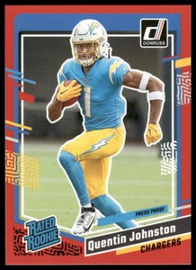 2023 Donruss #353 Quentin Johnston Press Proof Red Los Angeles Chargers