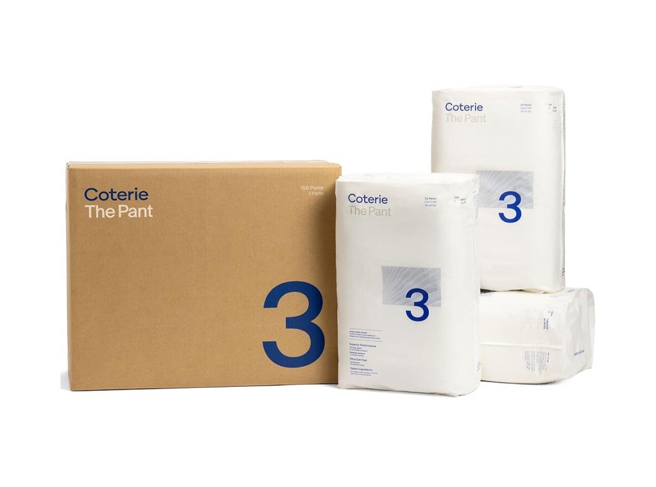 Coterie The Pant Pull On Diaper Size 3 - 144 Dispers