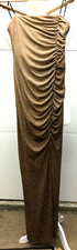 Women's Rampage Clothing Sparkle Brown Hombre Strapless Tube Long Dress Medium