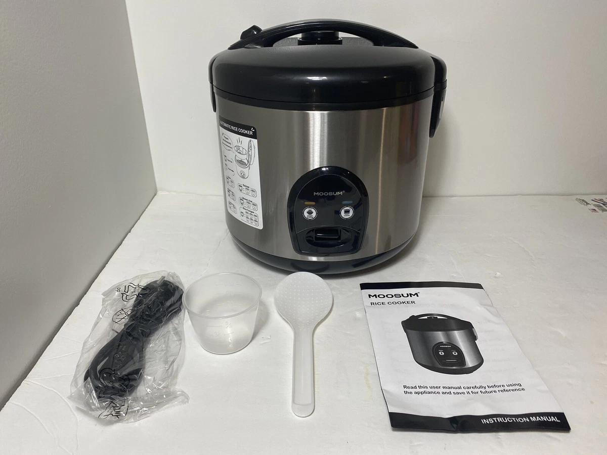 Continental Electric Stainless Steel Rice Cooker with Glass Lid