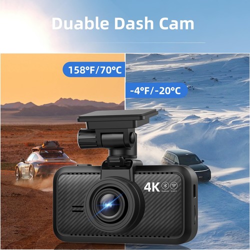 Miofive Car Camera 4K Resolution WiFi Bluetooth GPS Dash Cam 3" IPS Screen +32GB - Picture 4 of 18