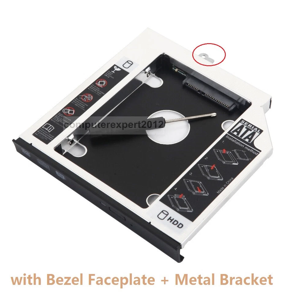 2nd HDD SSD Caddy Frame for HP 4320s 4321s 4325s 4326s 4420s 4421s 4425s 4426s - Image 2 of 4