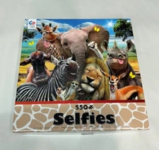 550 Piece Safari Animal Selfies Puzzle Elephant Zebra Rhino Giraffe Ceaco Brand
