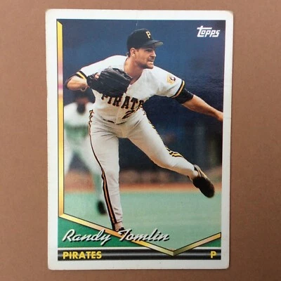 1994 TOPPS Carte BASEBALL n° 338 RANDY TOMLIN PIRATES Trading Card - Photo 1/2