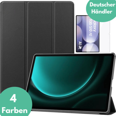 Hülle für Samsung Galaxy Tab S10 FE +9H Schutzglas Panzerfolie Stifthalter Case