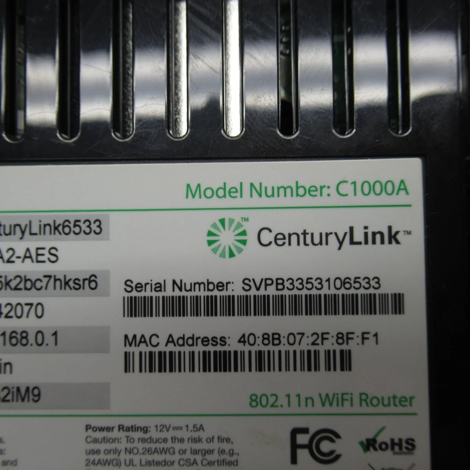 CenturyLink C1000A WiFi Router Modem Wireless High Speed Internet - Image 2 of 4