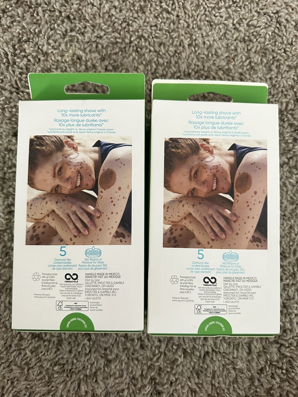 Gillette Venus Embrace Razor 1Pack and total of 2Refill Cartridges(pack of 2)