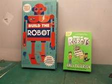 lot of misc. build a robot toy game and 1 book "house of robots" by James Patter