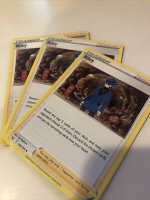 Pokemon Cards Riley Riley 166/196 - Lost Origin - Pokemon Trainer Card Set - Playset 3x | eBay