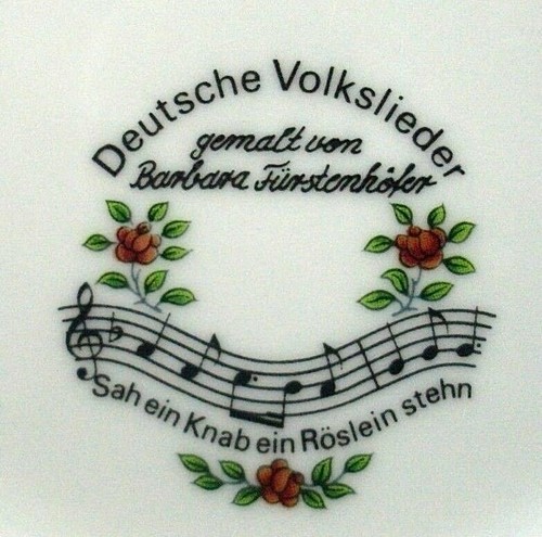 DEUTSCHE VOLKSLIEDER GERMAN Barbara Furstenhofer Porcelain Folk Miniature Plate - Imagen 2 de 11