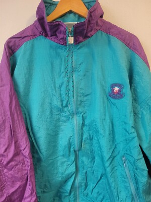 希少　GIVENCHY グリーンジャケット vintage ブルゾン　サイズ48 Vintage Givenchy Active Mens XL Full Zip Purple And Teal