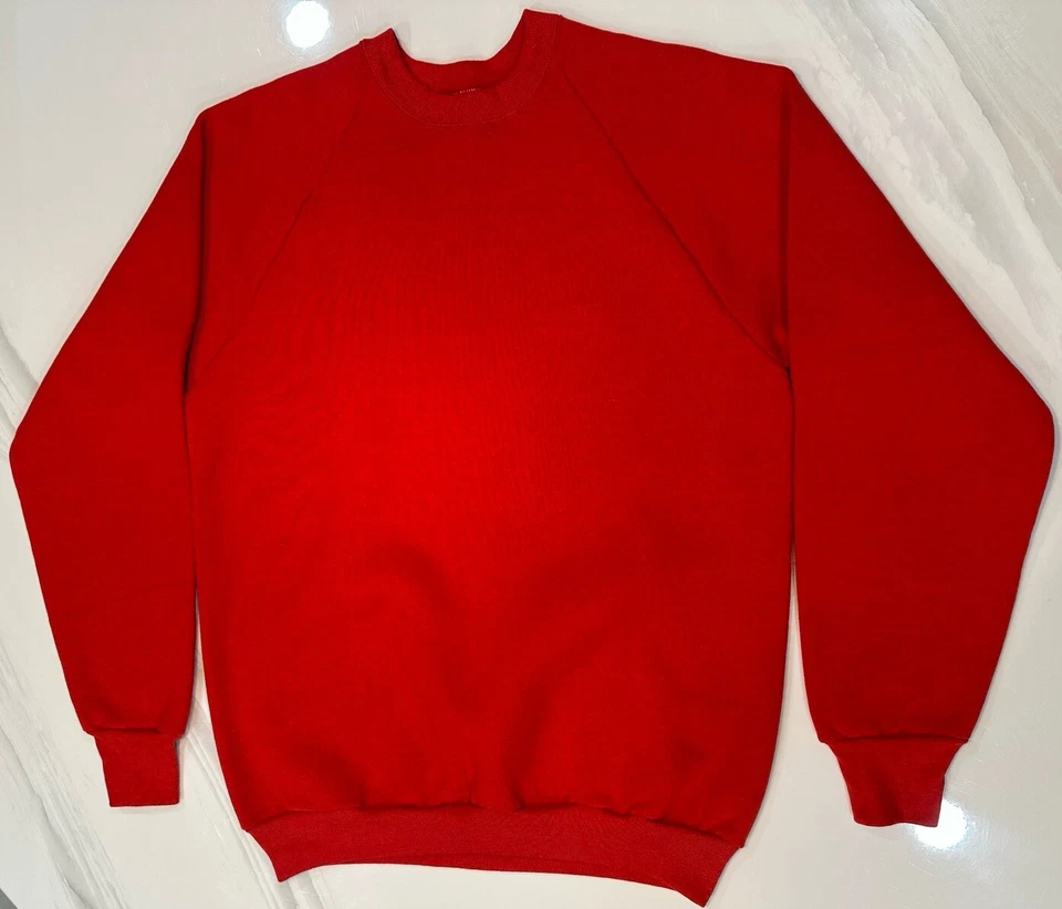 Sudadera Vintage Fruit Of The Loom Para Hombre Grande Usada en Excelente Condición Roja EE. UU. Foto 2 de 4