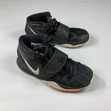 Nike Kyrie VI 'Jet Black' White Basketball Shoes BQ5599-001 Boys Sz 5Y