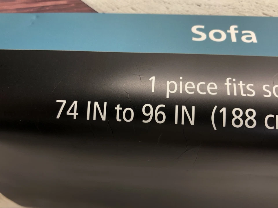 Funda para sofá de tela elástica a medida, 1 pieza, bronceado neutro 74 pulgadas-96 pulgadas vacaciones Foto 2 de 4