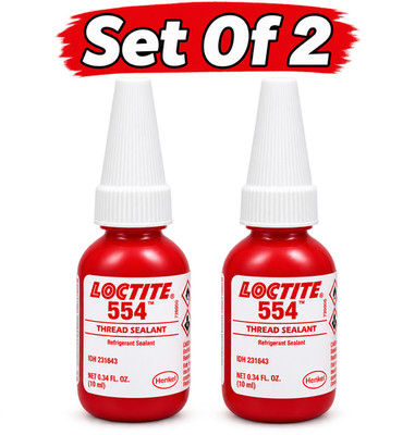 Loctite 554 Thread Sealant Refrigerant 10mL Red 231643 High Strength Set of 2