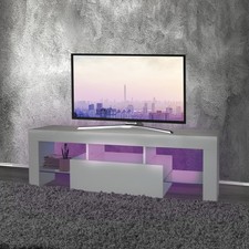 Mobile TV con illuminazione a LED con ripiani in vetro 130x49x45 cm ML-Design®