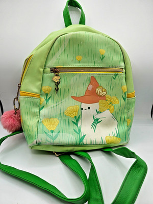 Ghost Cottage Flower Field mini backpack by Arcasian Lime Green