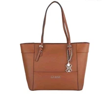 Guess Delaney Brown Cognac Tote Handbag