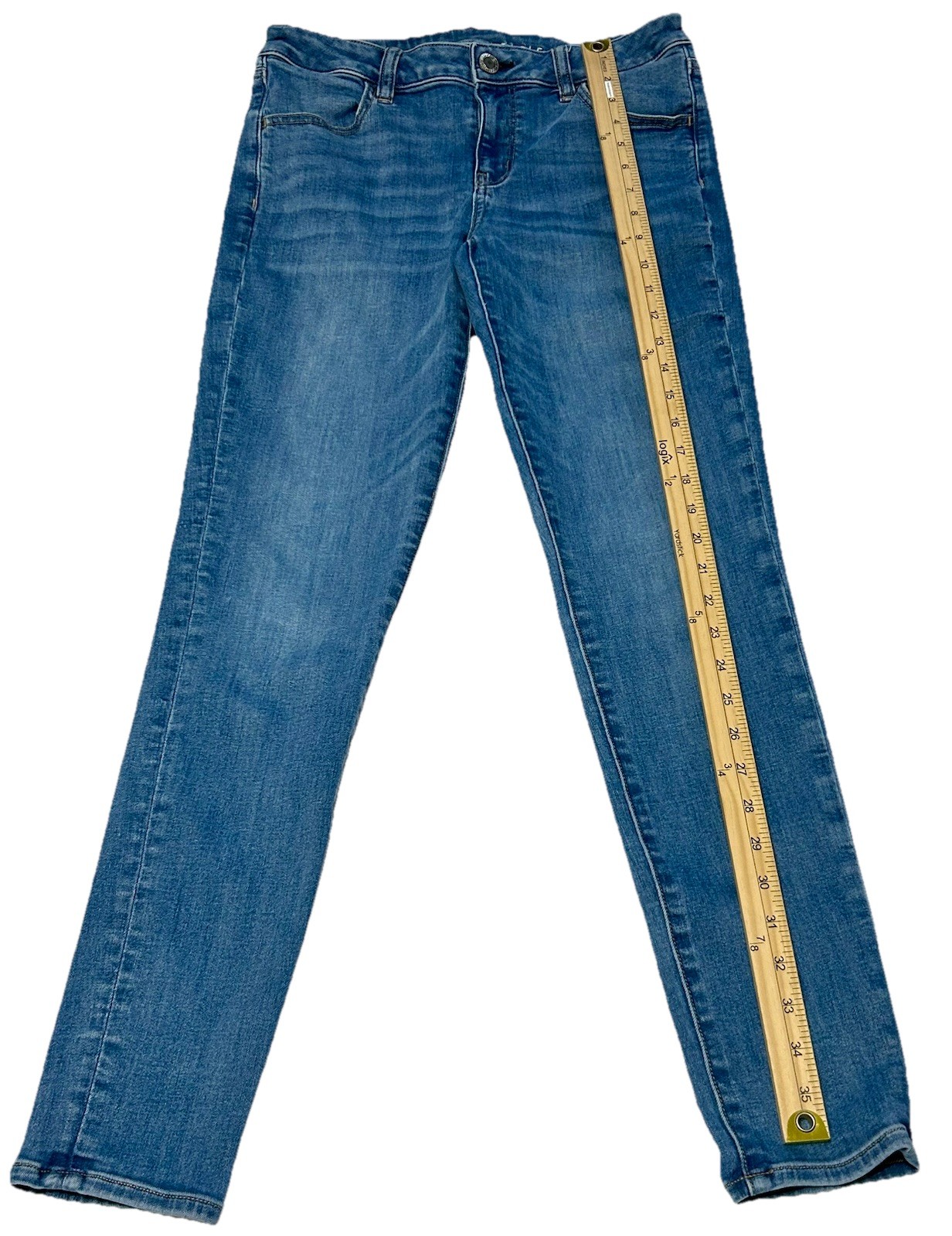 American Eagle Next Level Stretch Women’s Blue Jeggings Size 10 Long image 2