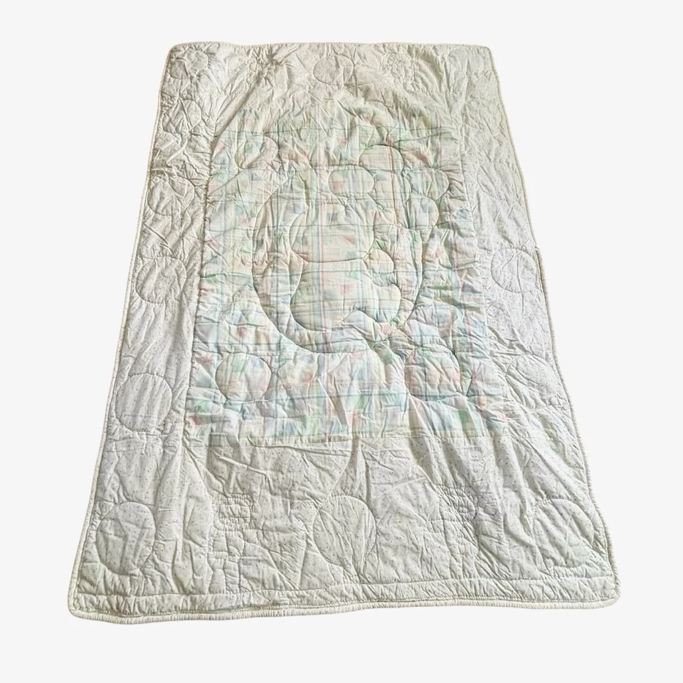 Vintage Heavy Quilt Lambs & Ivy Teddy Bear 3D Balloons And Headboard Cover 75X50 - Image 3 of 4