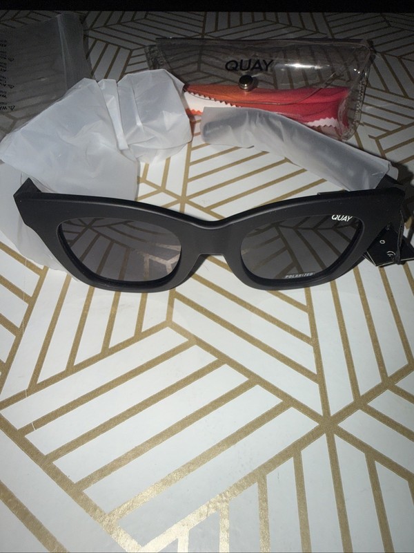 Quay Women’s Oversized Square Sunglasses Black Frame Tinted Lenses After Hours