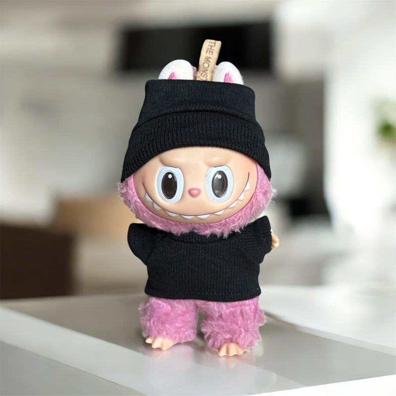 2pcs Black Sport Outfit Clothes Head Cover Fits 17cm Monster Doll (no Doll)