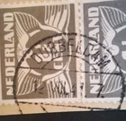 stempel DUBBELDAM 12.VIII.41.7. op 3x nvph 172