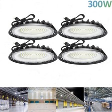 4 Pack 300W UFO Led High Bay Light Industrial Commercial Warehouse Factory Light