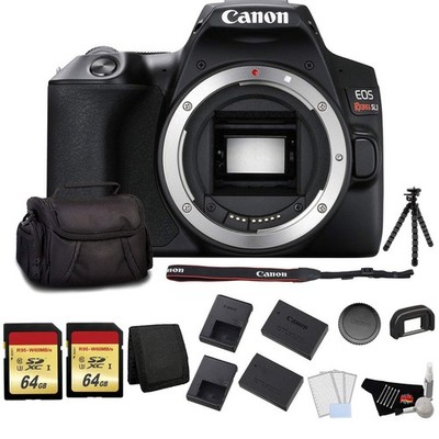 Canon EOS Rebel SL3 DSLR Camera (Black, Body Only) Bundle +2x64GB Memory Card +