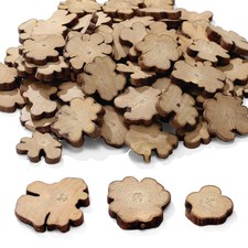 90 Pcs Irregular Wood Slices Log Slices for Centerpieces Small Unfinished Wood C