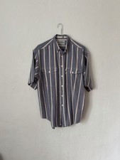 Vintage 90s Levi s Silver Tab Blue / Red Stripe Short Sleeve Shirt Men s Medium