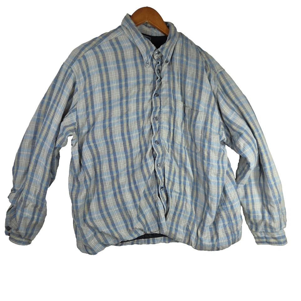 Vtg Cambridge Classics Mens Shirt Shacket Blue XL Flannel Winter Cold Gorpcore - Image 2 of 4