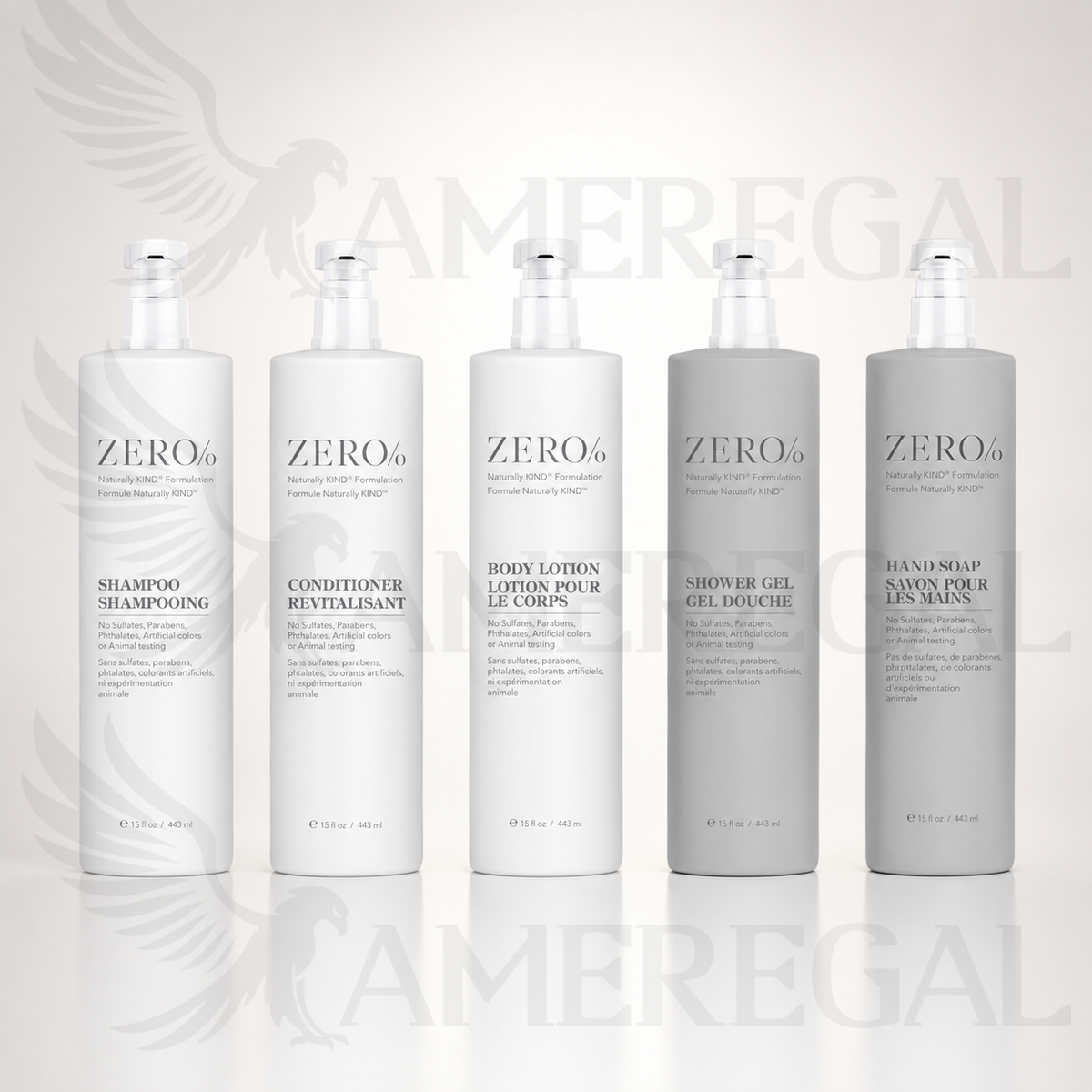 Zero% Shampoo, Conditioner, Hand Soap, Body Lotion, By Gilchrist