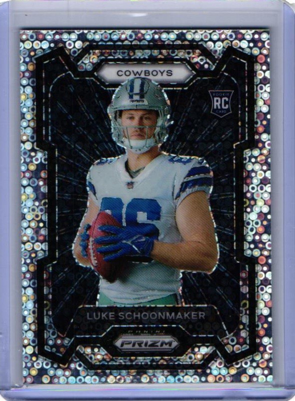 LUKE SCHOONMAKER 2023 PRIZM ROOKIE VARIATION NO HUDDLE COWBOYS RC