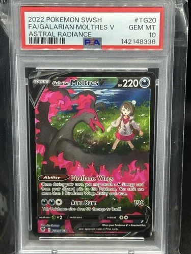 2022 Pokemon SWSH Astral Radiance #TG20 FA Galarian Moltres V PSA 10 Gem Mint