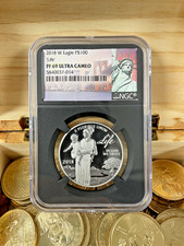 2018-W $100 1 oz American Platinum Eagle “Life” NGC PF69 Ultra Cameo Black Label 2949.99 per troy oz