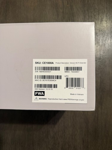 Verizon CE1000A Wi-Fi Extender Wi-Fi 6 - New - Picture 3 of 4