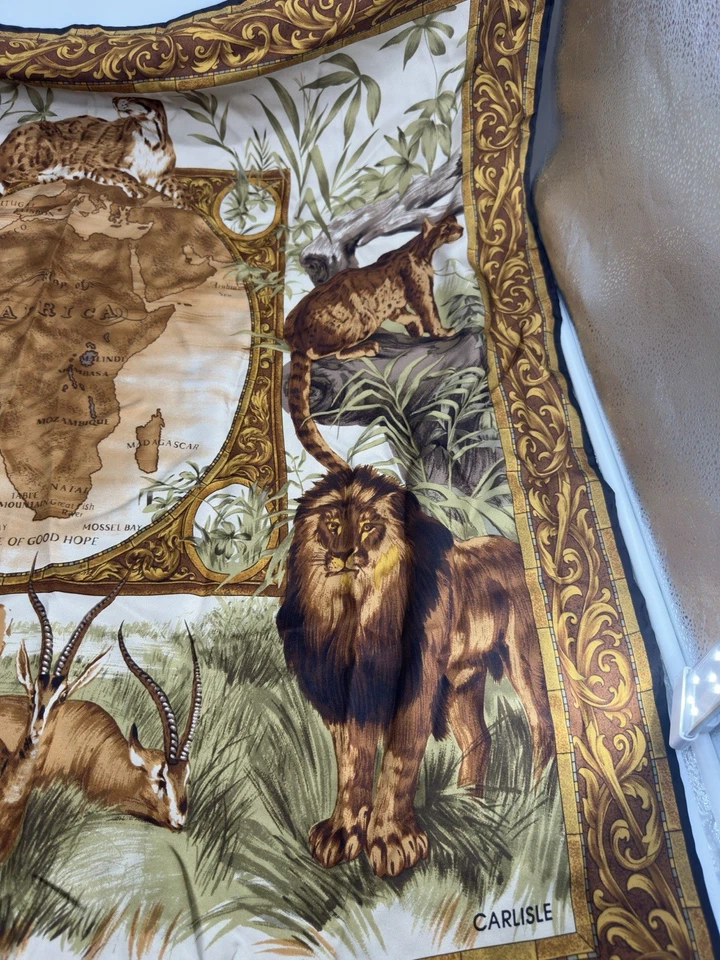 Bufanda de seda vintage Carlisle Africa Foto 3 de 4