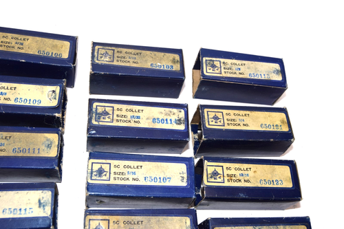 (Lot 25) JET 5C Collet Assorted Sizes 3/16, 1/2, 17/32, 3/4, 5/16, 13/16 - Foto 12 di 13