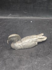 Vtg Miniature Pewter Goose Duck Bird Made In USA
