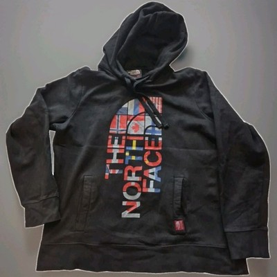 The North Face Hoddie Damen schwarz olympische Flaggen Größe: 14