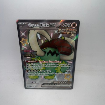 Great Tusk ex 072 Holo Promo Paldean Fates Stamped Pokemon Near Mint