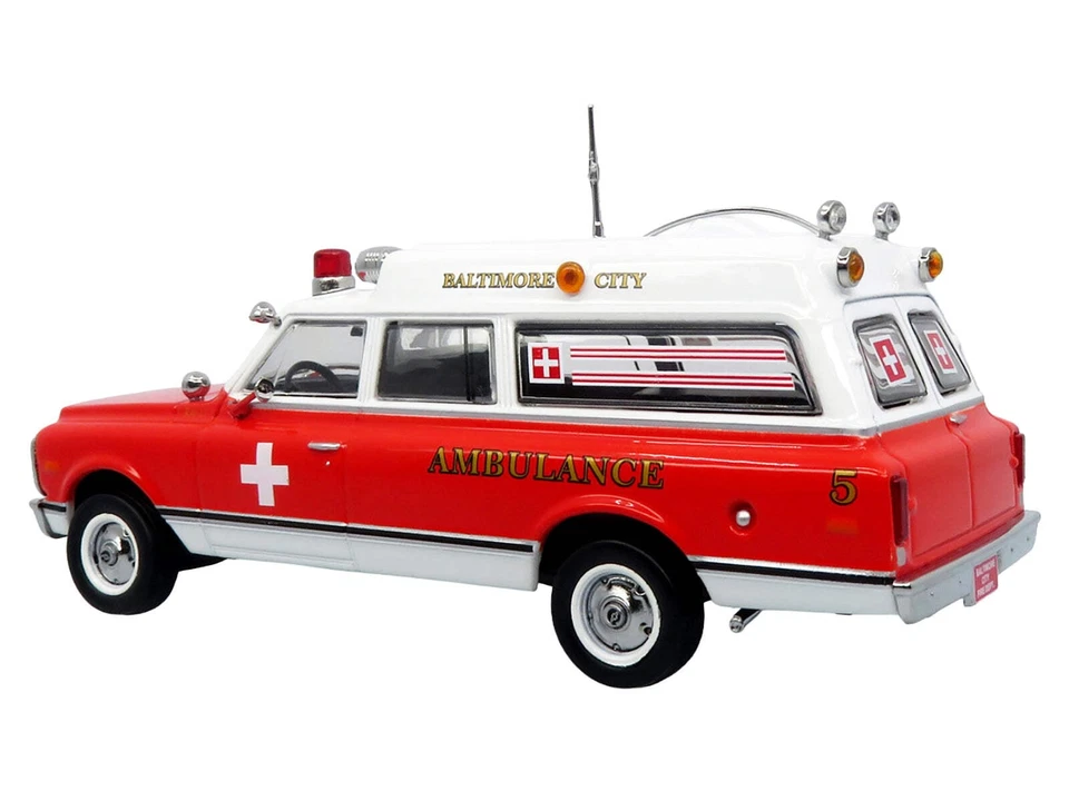 1969 Chevrolet C-10 Ambulance "Baltimore City Fire Department" White and Red "5 - Image 3 of 4